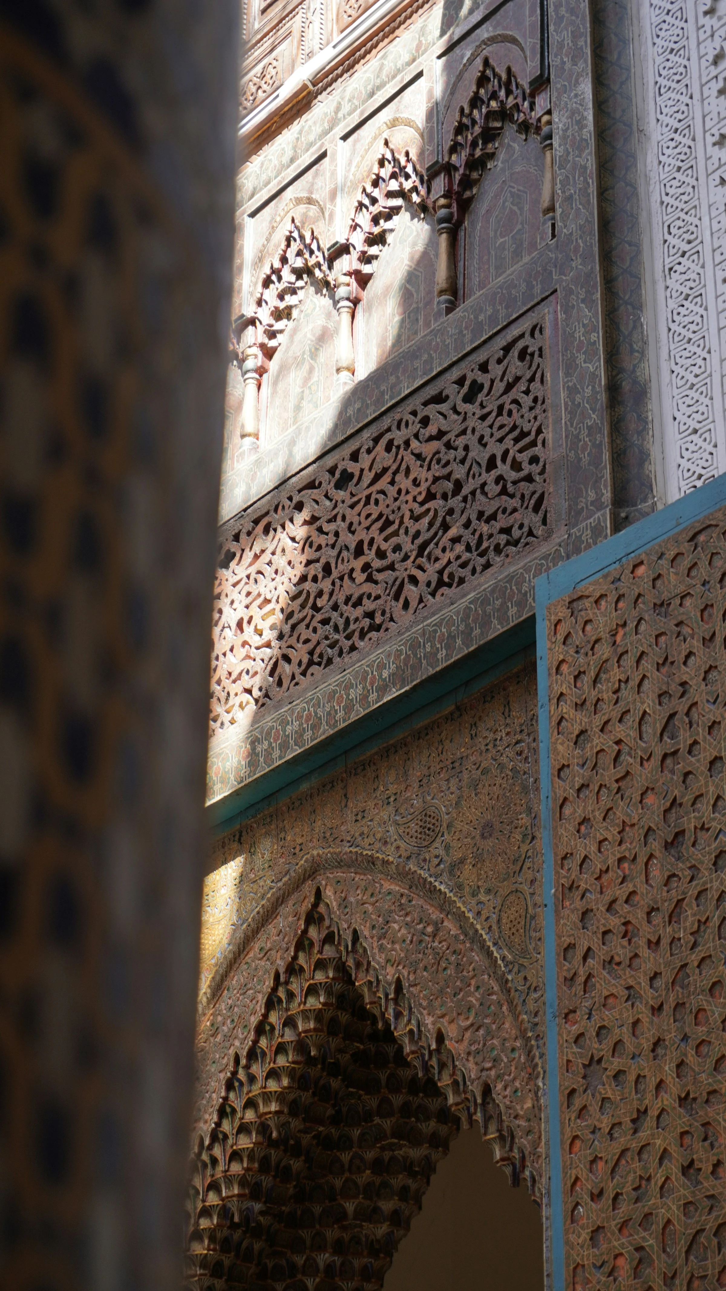 Courtyard at Dar El Bacha museum in Marrakesh