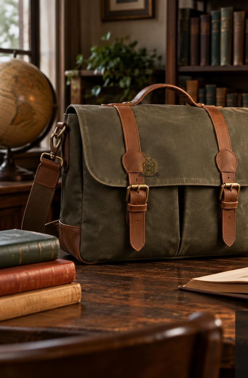 Scholar Waxed Canvas Satchel
