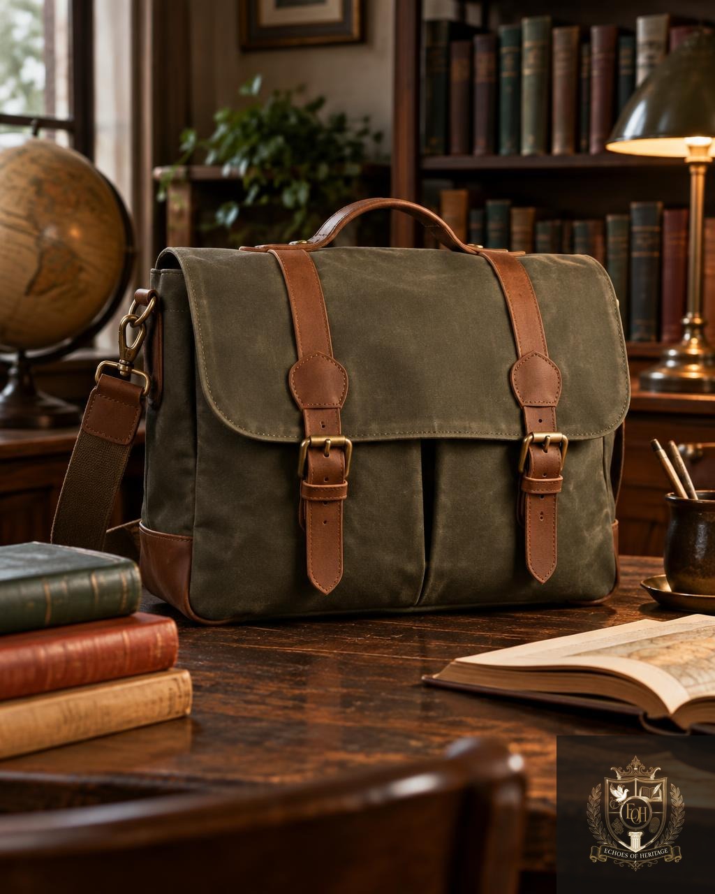Scholar Waxed Canvas Satchel