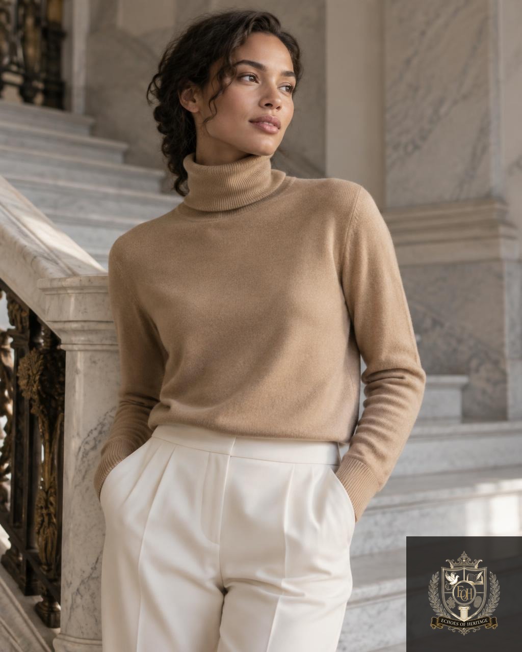 EOH Silk-Cashmere Turtleneck