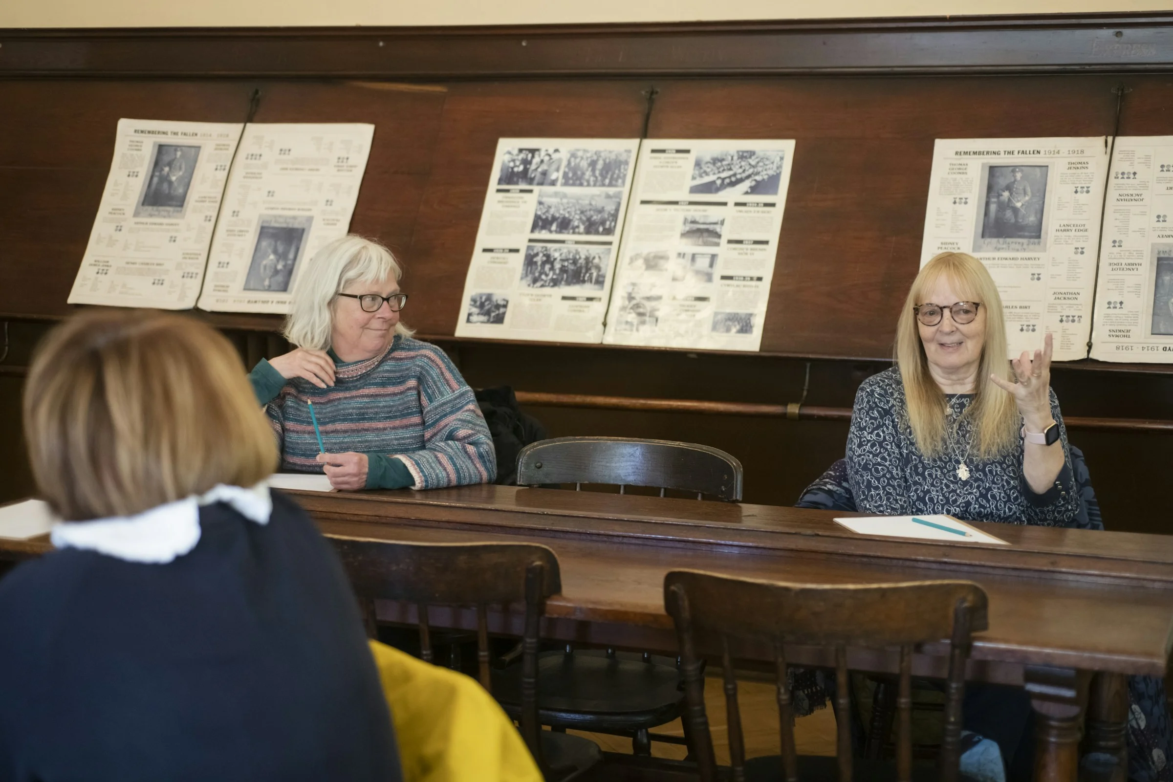 People gathered for a workshop discussion