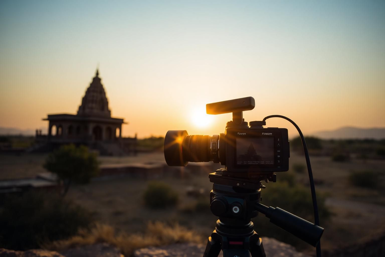 Documentary filming on location